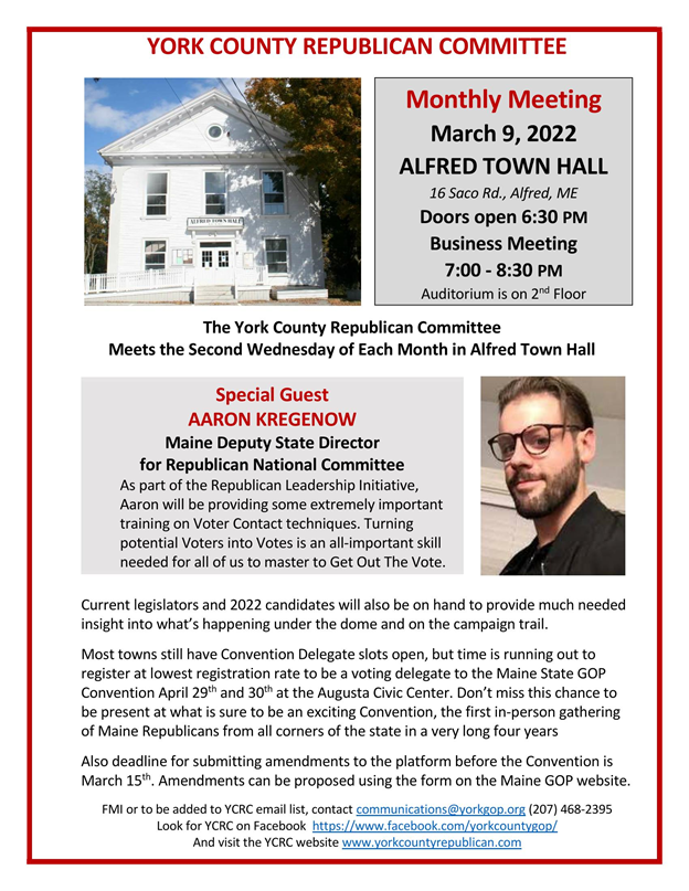 York County Republication Committee March 9th